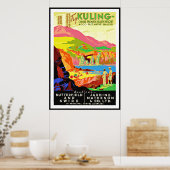 Affiche ancienne de la station balnéaire de Kuling (Cuisine)