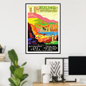 Affiche ancienne de la station balnéaire de Kuling (Bureau à domicile)