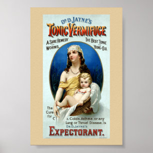 Affiche ancienne de l'Antiparasitaire Tonique du D
