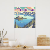 Affiche ancienne du lac Crater (Cuisine)