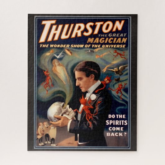 Affiche ancienne du puzzle de Thurston le magicien (Vertical)