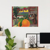 affiche ancienne étiquette de mission (Bureau à domicile)