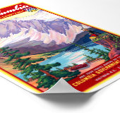 Affiche ancienne restaurée de Colombie-Britannique (Coin)