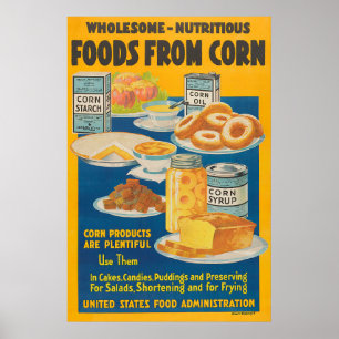 Affiche ancienne sur les utilisations alimentaires