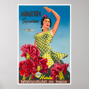 Affiche Andalousie Espagne Art Tourisme Voyage Imp