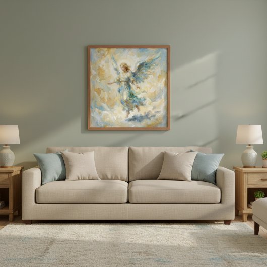 Affiche Ange Céleste Aquarelle