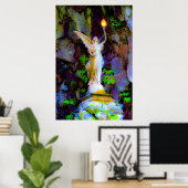 Affiche Ange & Lampe (Bureau à domicile)