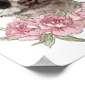 Affiche Animale de Bébé Suricate Rose | Impression (Coin)