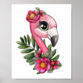 Affiche Animale Rose de Flamant Rose Bébé | Impres (Devant)