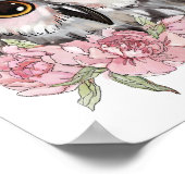 Affiche Animaux Chouette Bébé Rose | Impression Mu (Coin)