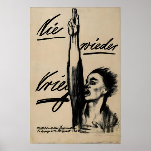 Affiche anti-guerre allemande Jamais plus la guerr