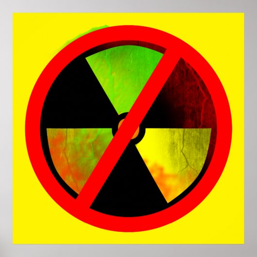 Affiche anti-nucléaire Radioactive No Nukes (Devant)