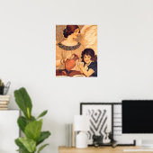 Affiche Antique d'Ange au Chocolat Français : Art (Bureau à domicile)
