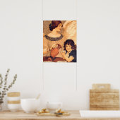 Affiche Antique d'Ange au Chocolat Français : Art (Cuisine)
