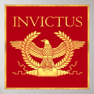 Affiche antique d'or d'Invictus