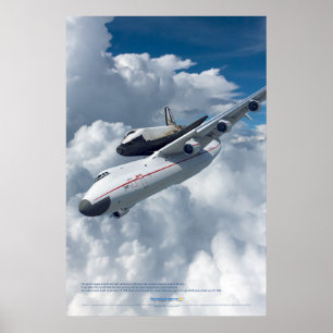Affiche Antonov An-225 Mriya et Navette Buran