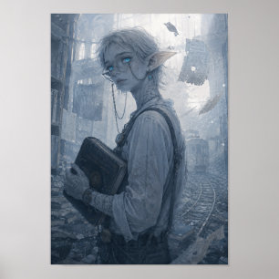 Affiche Anxiété / Archiviste / Bibliothèque