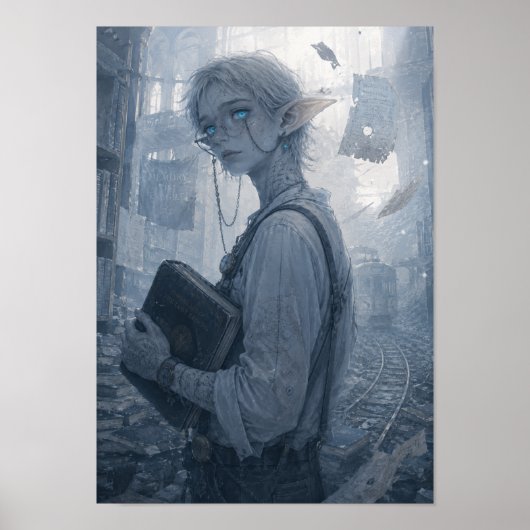 Affiche Anxiété / Archiviste / Bibliothèque (Devant)