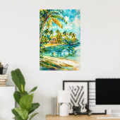 Affiche aquarelle Belize Aquarelle 2 (Bureau à domicile)