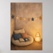 Affiche aquarelle coin de lecture Star Garland (Devant)
