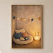 Affiche aquarelle coin de lecture Star Garland