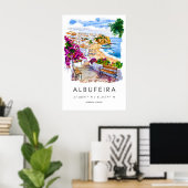 Affiche aquarelle d'Albufeira Impression de voyage (Bureau à domicile)