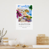 Affiche aquarelle d'Albufeira Impression de voyage (Cuisine)