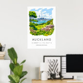 Affiche aquarelle d'Auckland Impression de voyage (Bureau à domicile)