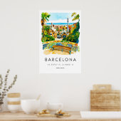 Affiche aquarelle de Barcelone Impression de voyag (Cuisine)