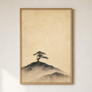 Affiche aquarelle Pin Ink sur la crête