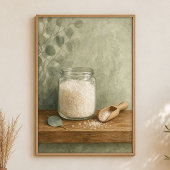 Affiche aquarelle Pot de sels de bain et cuillère