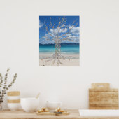 AFFICHE ARBRE ADN ou Arbre de Vie sur la plage (Cuisine)