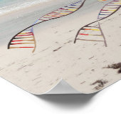 AFFICHE ARBRE ADN ou Arbre de Vie sur la plage (Coin)