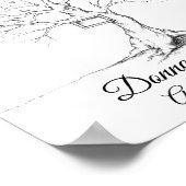 Affiche Arbre Empreintes Doigt Mariage Esquisse N. (Coin)