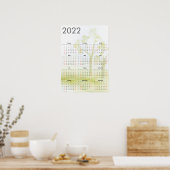 Affiche arbres aquarelle 2022 (Cuisine)