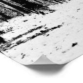 Affiche Arbres noirs et blancs en hiver (Coin)