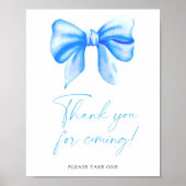 Affiche arc bleu - Merci d'être venu (Devant)