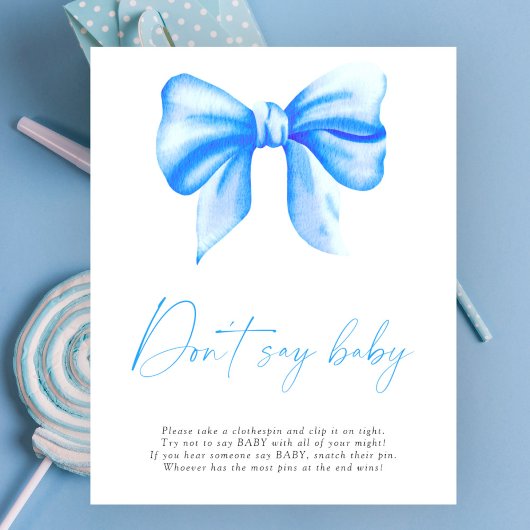 Affiche arc bleu - Ne dites pas bébé