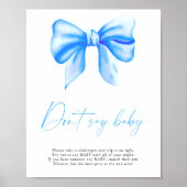 Affiche arc bleu - Ne dites pas bébé (Devant)