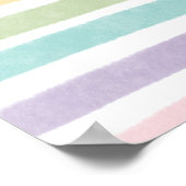 Affiche arc-en-ciel aux lignes pastel (Coin)