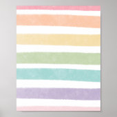Affiche arc-en-ciel aux lignes pastel (Devant)