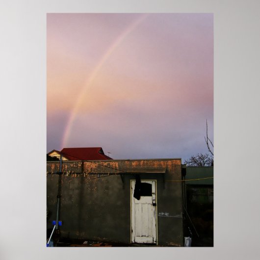 Affiche Arc-en-ciel de jardin arrière (Devant)