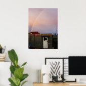 Affiche Arc-en-ciel de jardin arrière (Bureau à domicile)