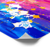 AFFICHE ARC-EN-CIEL ET PAPILLONS HEUREUX (Coin)