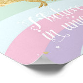 AFFICHE ARC-EN-CIEL LICORNE MAGIQUE (Coin)
