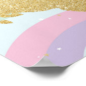 AFFICHE ARC-EN-CIEL LICORNE MAGIQUE (Coin)
