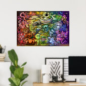 Affiche Arc-en-ciel Magique de Créatures (Bureau à domicile)