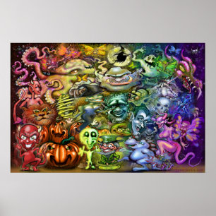 Affiche Arc-en-ciel Magique de Créatures