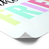 Affiche arc-en-ciel pour les sœurs meilleures amie (Coin)