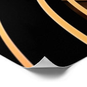 Affiche Art Abstrait Espace Or 2 (Coin)